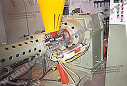 A swung out section of hi-tech feed zone with Roller Feed